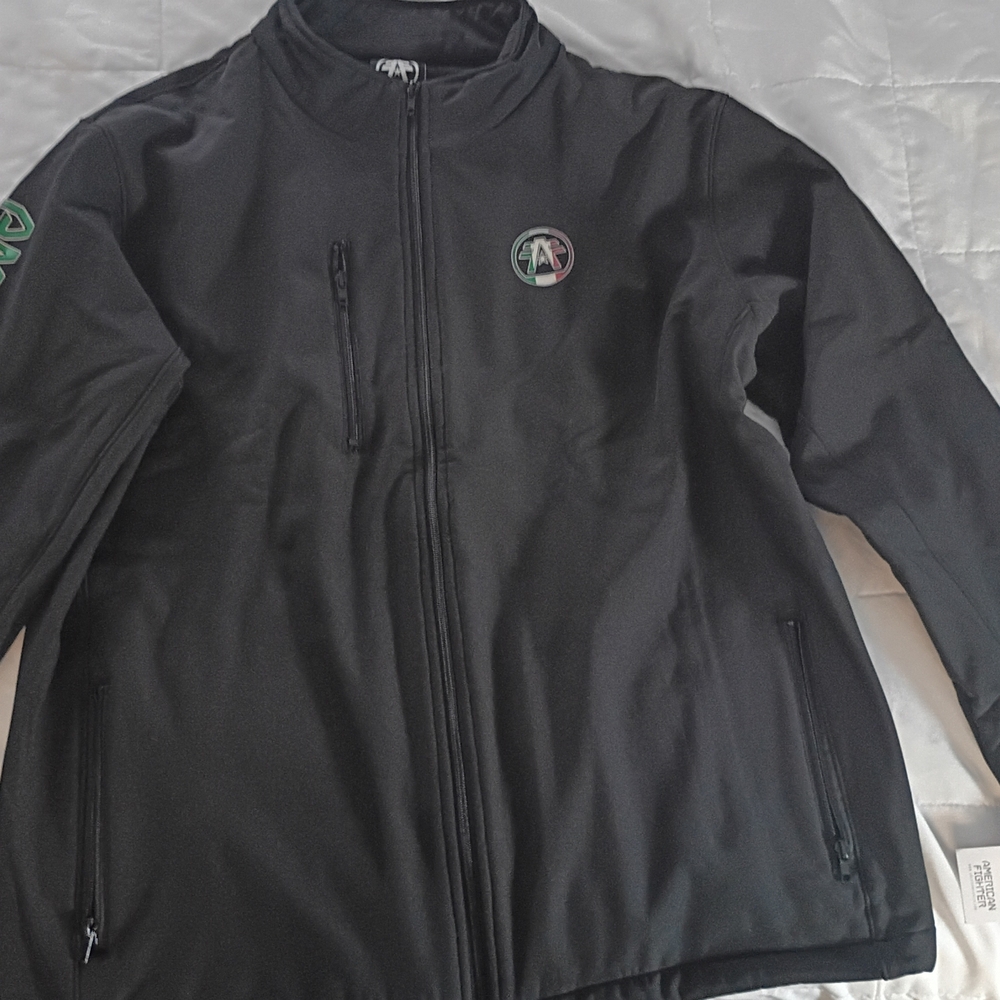 American Fighter Black Jacket with Subtle Green Details